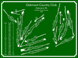 Oakmont CC Golf Course Map