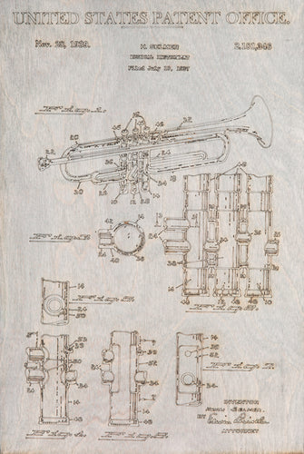 Trumpet Patent Print
