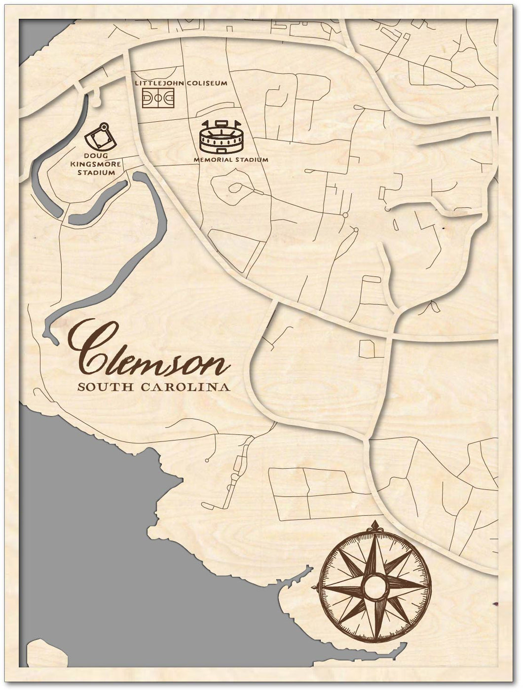 Clemson Campus Map – Catahoula Sign Co