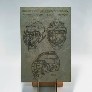 Hockey Goalie Helmet Patent Print