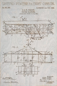 Wright Airplane Patent Print
