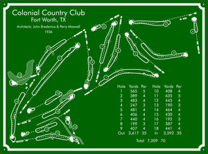 Colonial Country Club Golf Course Map