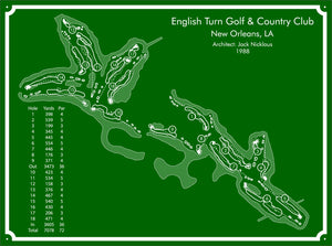 English Turn Golf Course Map