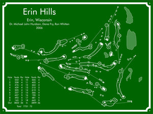 Erin Hills Golf Course Map