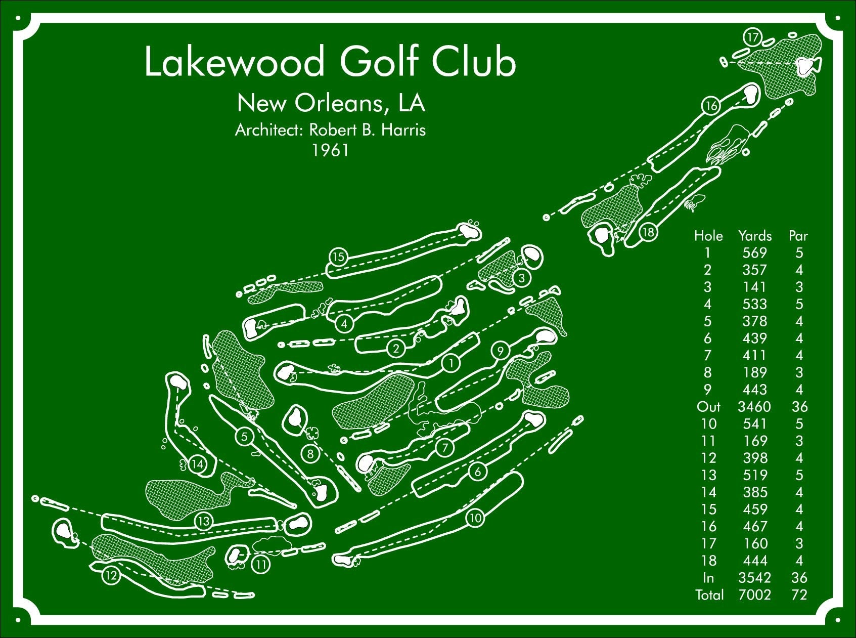 Lakewood Golf Course Map – Catahoula Sign Co