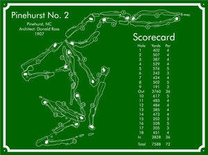 Pinehurst No. 2 Golf Course Map
