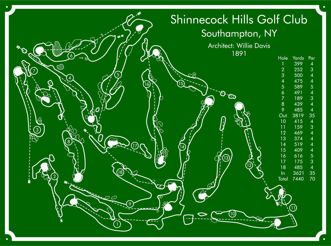 Shinnecock Hills Golf Course Map