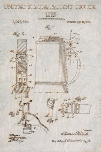 Beer Mug Patent Print