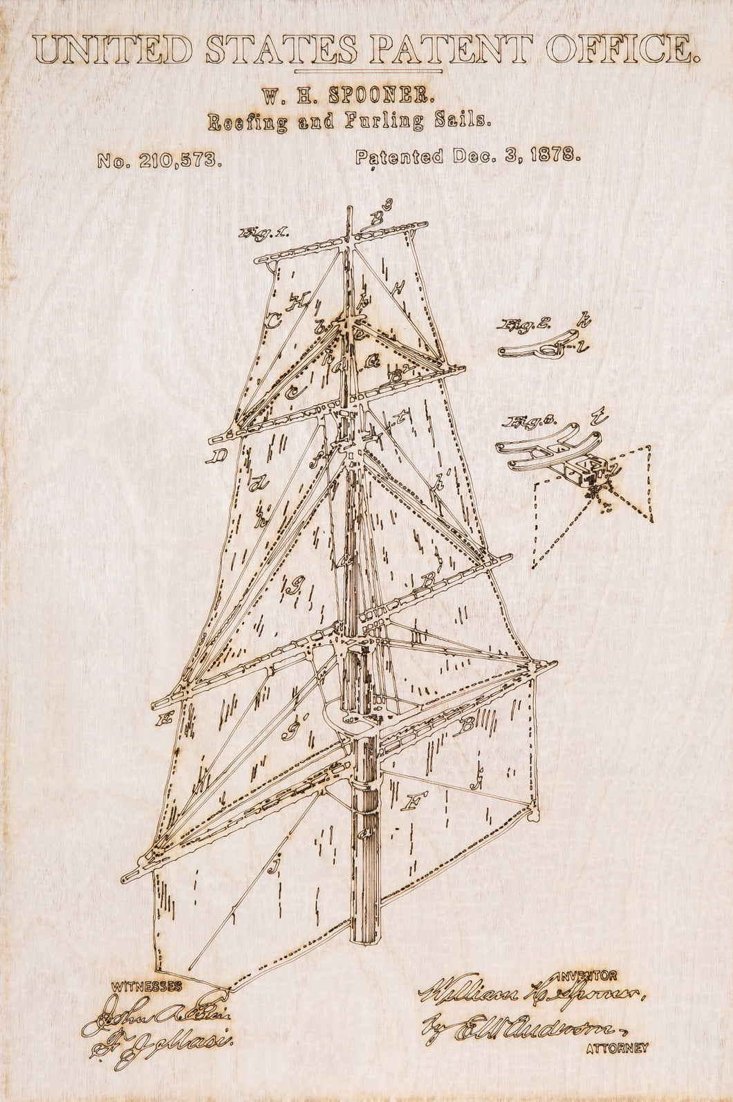 Ship's Sail Patent Print