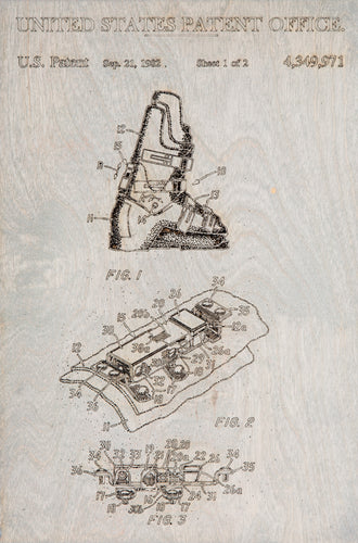 Ski Boot Patent Print