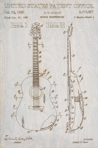 Acoustic Guitar Patent Print