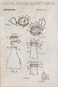 Bottle Opener Patent Print
