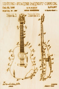 Acoustic Guitar Patent Print
