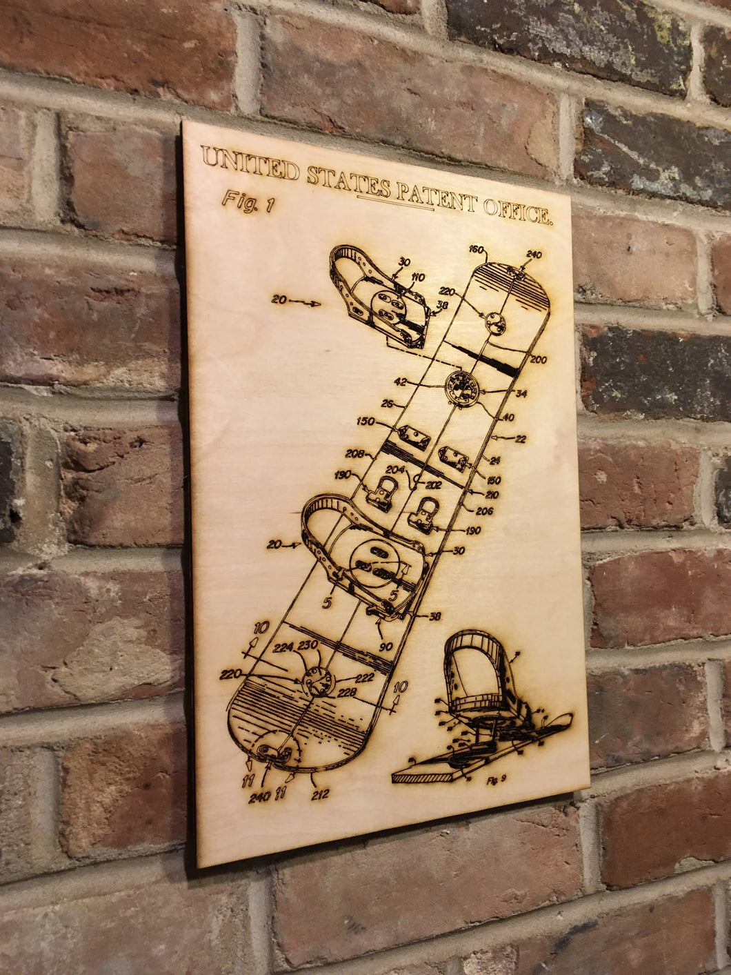 Snowboard Patent Print