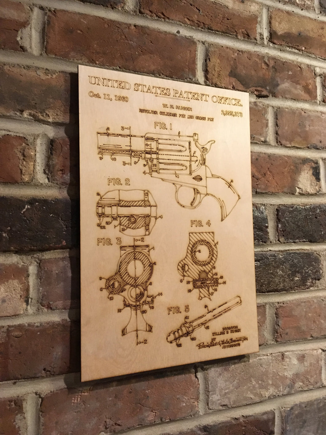 Ruger Revolver Patent Print