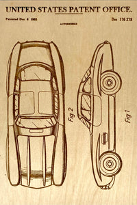 Mercedes Gullwing Patent Print