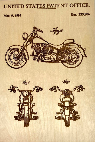 Harley Fat Boy Patent Print