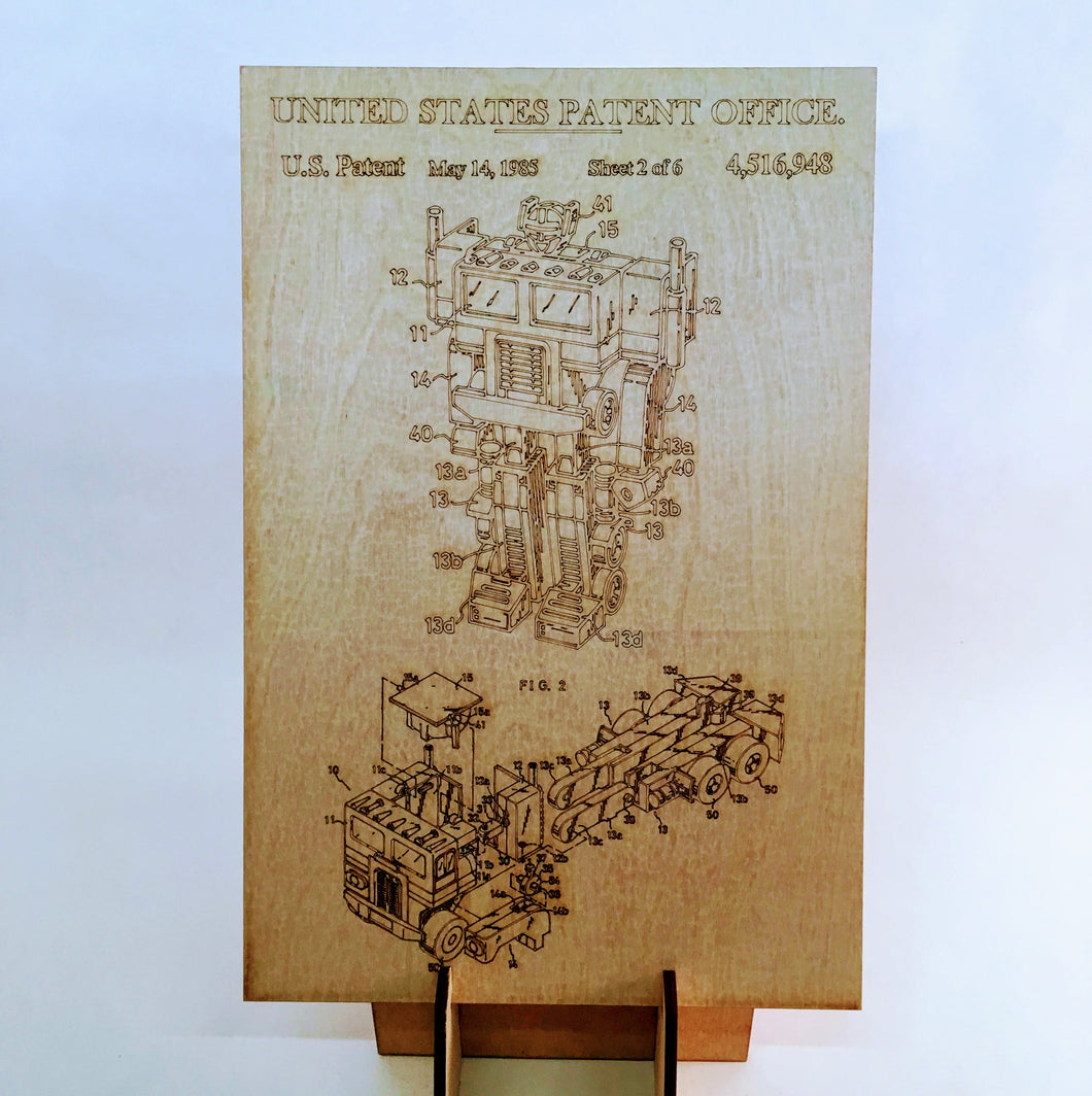 Optimus Prime Patent Print